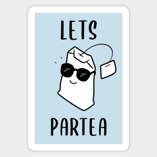 Lets Party - Funny Tea Pun Sticker